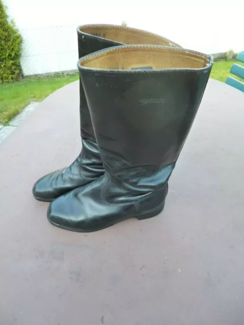 NVA VP MdI Offizier Stiefel 26,5 Knobelbecher Lack Parade Chromleder