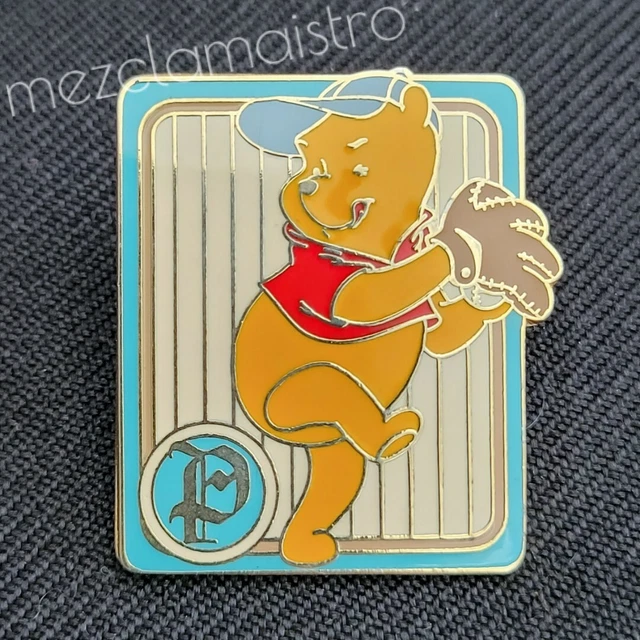 DISNEY CAST LANYARD series 2 Winnie the Pooh bear baseball Pin POOH £21