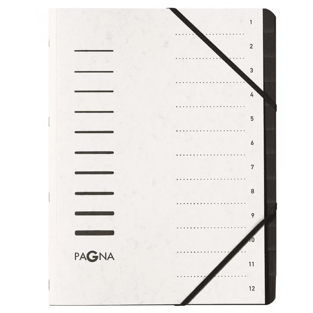 PAGNA Ordnungsmappe 12 Fächer 1-12 gelb 1 Stück 40059-05 (4013951008083)