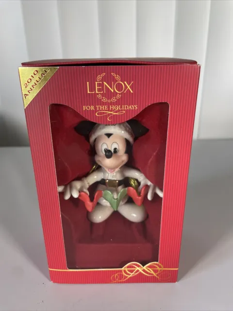 Lenox Christmas 2010 Mickey's Tree Trimming Ornament  Disney Showcase ~ New