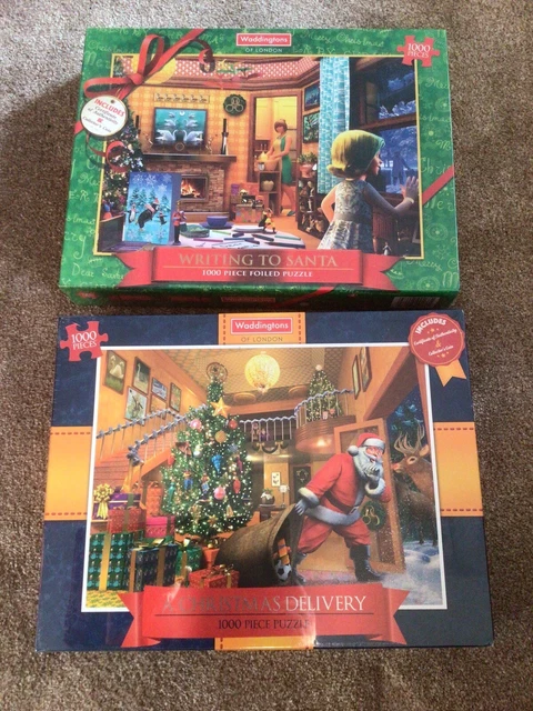 Waddingtons Of London - 2 x 1000 Piece Christmas Jigsaw Puzzles - BRAND NEW