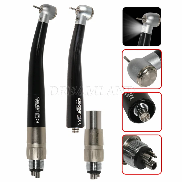 2 X NSK Style Dental LED E-generator High Speed Handpiece + 4H Quick Coupler FDA