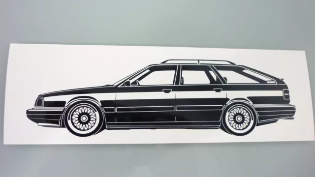 Audi 200 Quattro Sticker Audi 200 Aufkleber Plott links rechts schwarz neu