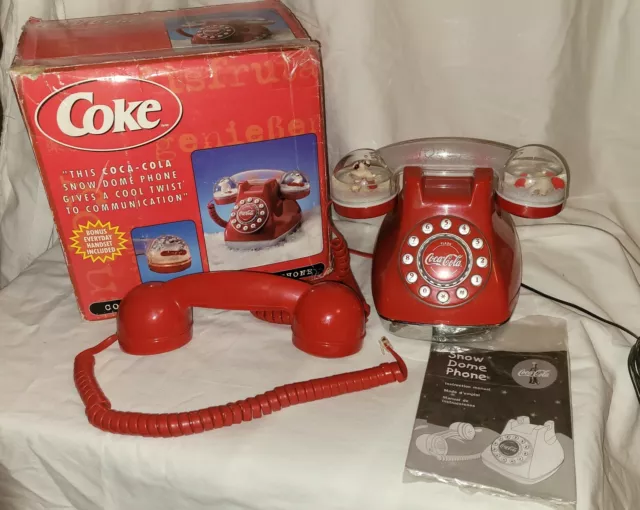 2001   Coca Cola RED Landline Telephone Push Button Phone Vintage Collectable