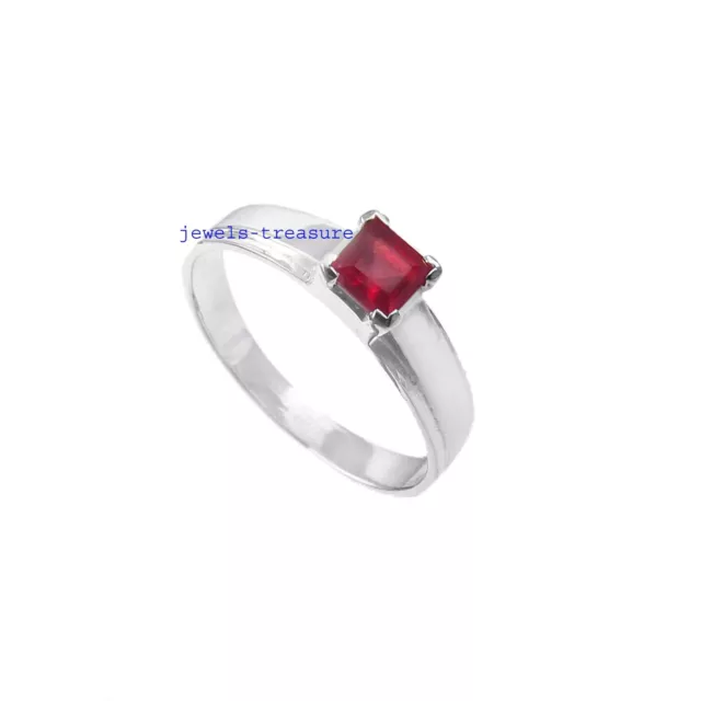 Natural Ruby Gemstone with 925 Sterling silver Ring for Men's #213