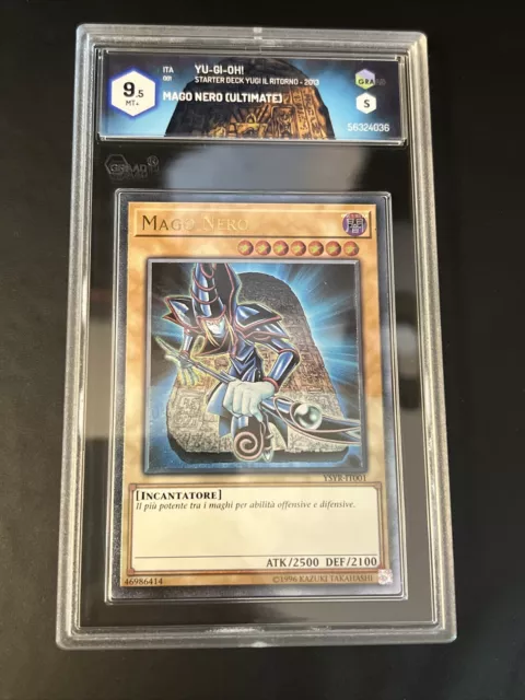 Yu Gi Oh Mago Nero Gradato Ysyr-it001 Rara Ultimate Ita Carta Gradata Graad 9.5