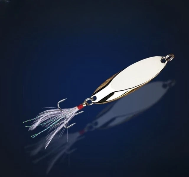 New metallic freshwater silver 5g triple feathered triple hook bait New metallic freshwater silver 5g triple feathered triple hook bait