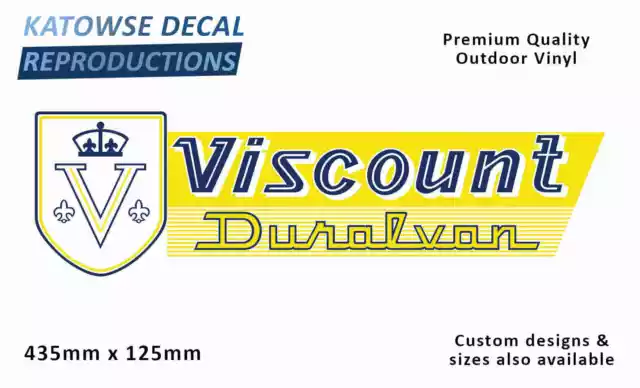 Viscount Duralvan Caravan Replacement Vinyl Decal Sticker