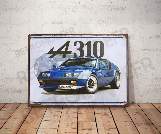 Plaque Métal Vintage – Alpine – Parking Privé – Enseigne Garage – Déco A110/A310