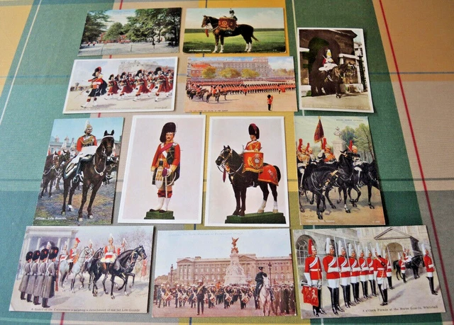 10 Cards Uniform Horse Guards Royal Marines Scots Greys Life Guards Black Watch