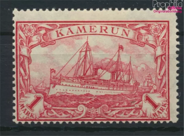 Briefmarken Kamerun (Dt. Kolonie) 1919 Mi 24II B mit Falz Schiffe, Boote(9519783