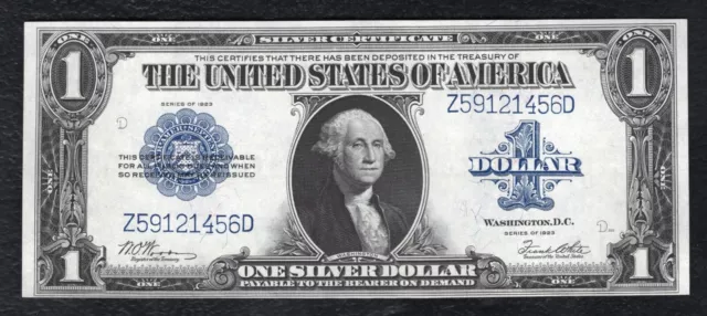 Fr. 238 1923 $1 One Dollar “Horseblanket” Silver Certificate Note Uncirculated