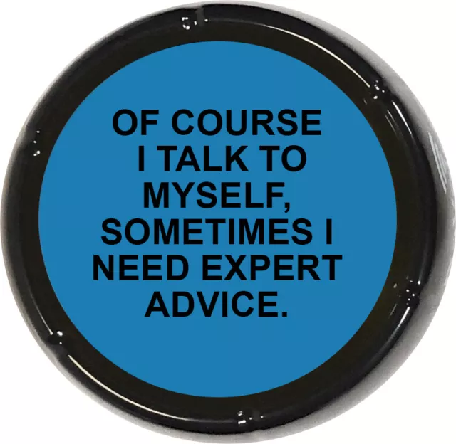 I Talk 2 Myself 4 Expert Advice Sound Button Joke Humor Gag Gift Funny Talking😂