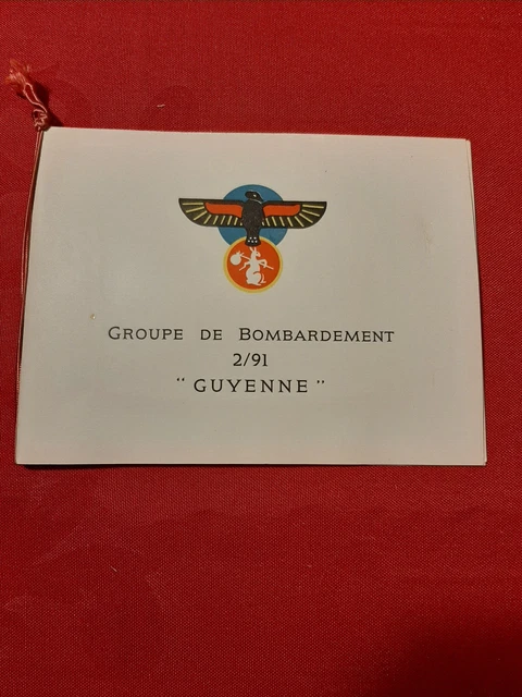 ANCIENNE CARTE ESCADRON groupe de bombardement 2/91 guyenne EUR 2,40