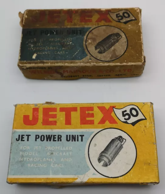 TWO Jetex 50 vintage model aircraft engines