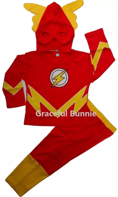 BNWT the Flash Kids Costume Dress up 3-10yrs Buy 2 get a FREE swim bag