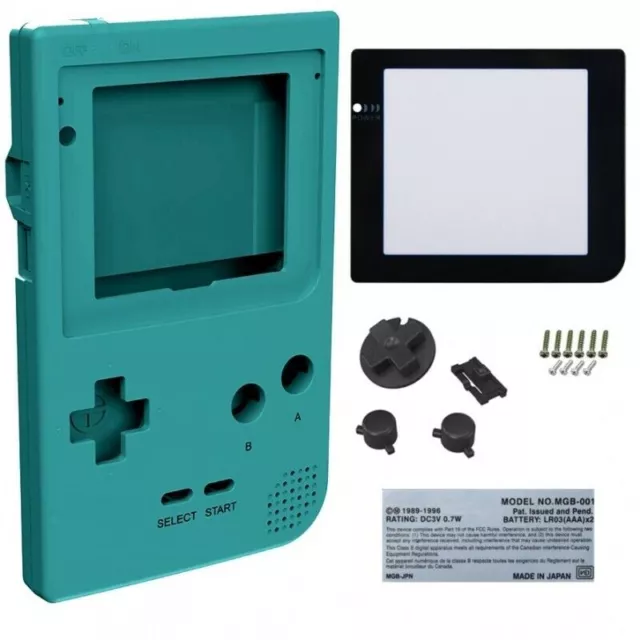 Compatible Shell For Nintendo Game Boy Pocket Blue Turquoise Green Replacement