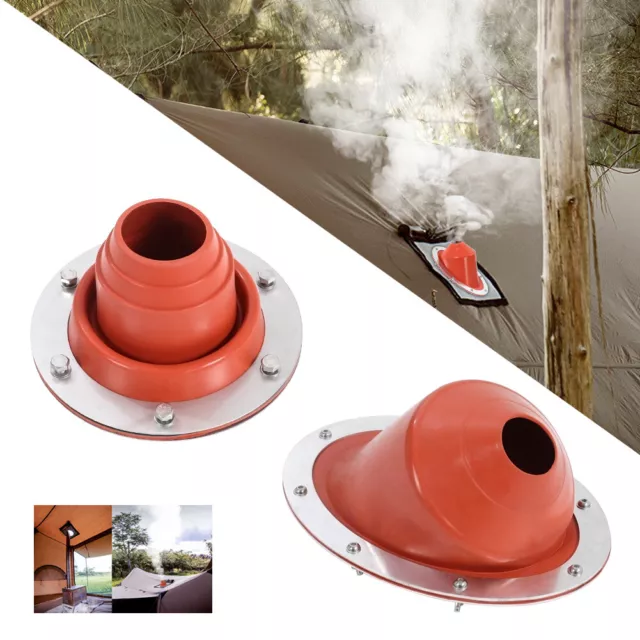 Tent Flue Flashing Kit Stove Jack Furnace Tube Chimney Wood Stove Fire Resistant