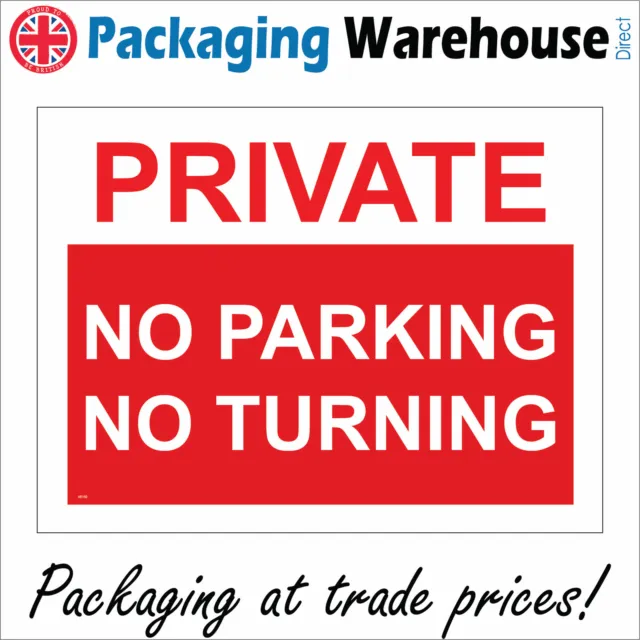 Ve150 Private No Parking No Turning Sign Driveway Property Land Building Site