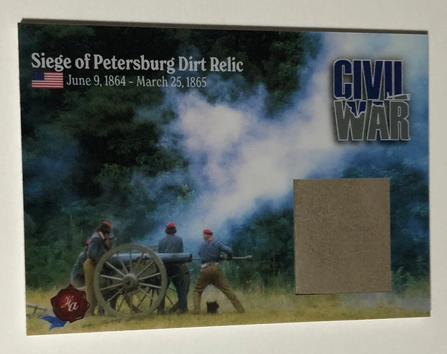 2023 HA Civil War Siege Of Petersburg Dirt Relic Card 1 of 200 Made #CWD20