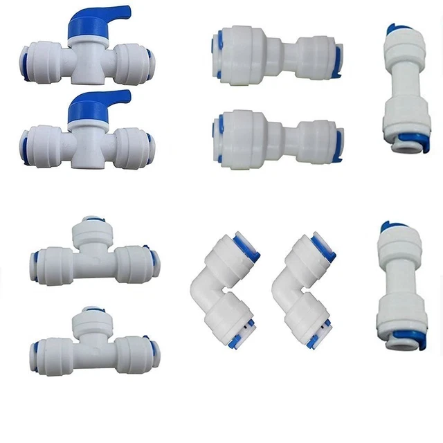 Quick Connect Tube Pipe Combo 1/4" OD (Ball Valve+T+I+L)