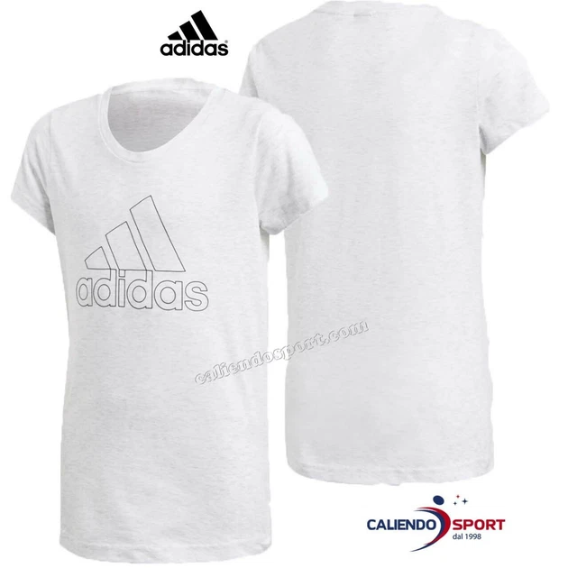 T-Shirt Ragazze Adidas Dv0278 Grigio Yg Id Winner T