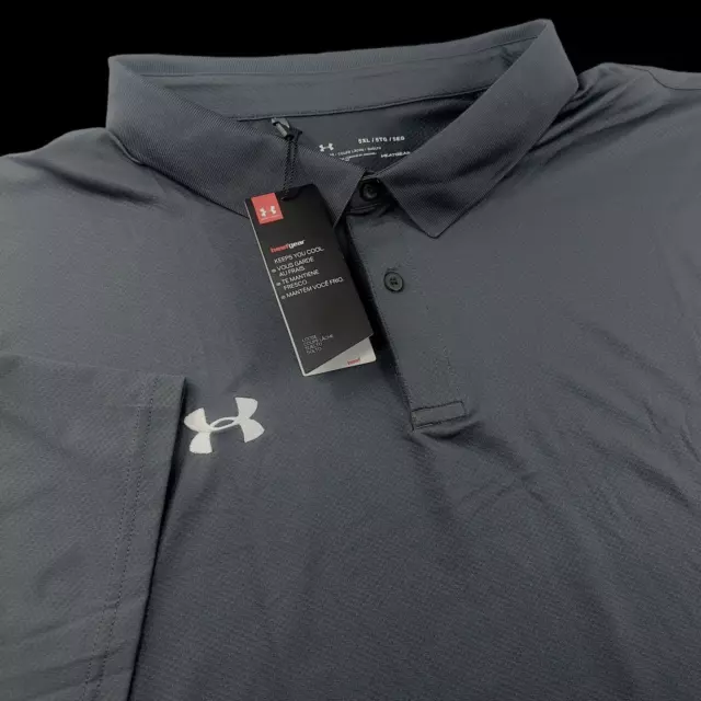 UNDER ARMOUR 5XL Performance Golf Polo Shirt Heat Gear Stretch