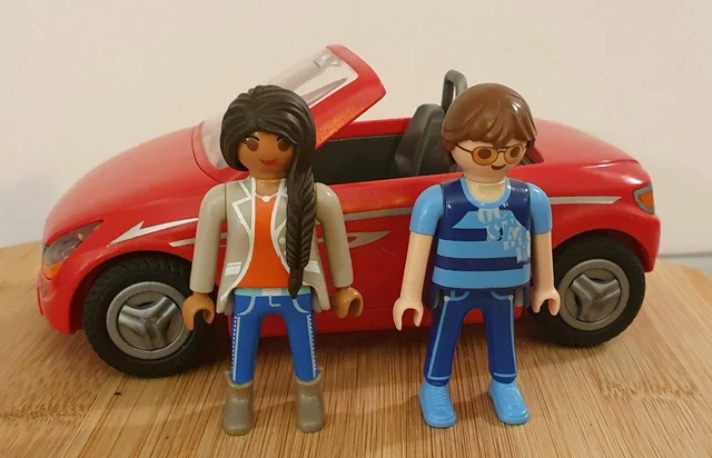 Playmobil La Voiture De Ville Avec Jeune Couple  - 2 Adultes - Vehicule Detente