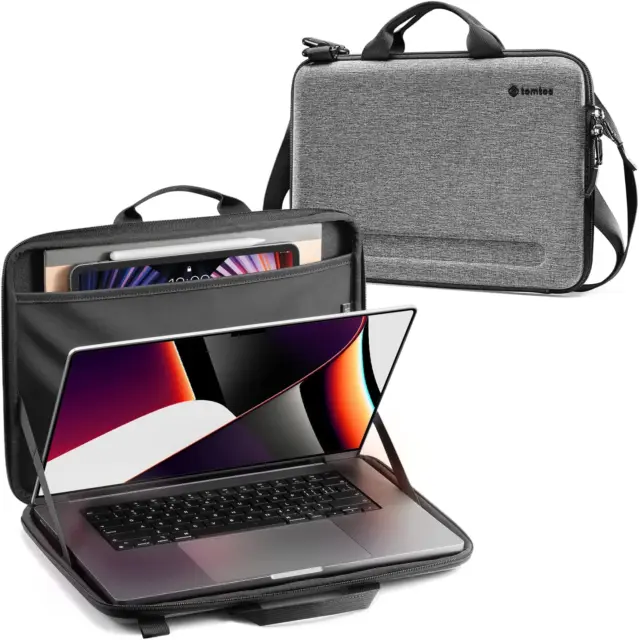 Tomtoc Hardshell Laptop Shoulder Bag for 16-Inch New Macbook Pro M3/M2/M1 Pro/Ma