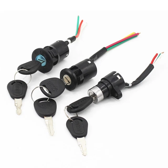 Kit Verrouillage Allumage Scooter GY6 125cc 150cc - Interrupteur Avec Clé + 2 Serrures Siège/compartiment - Sécurité Renforcée - 2