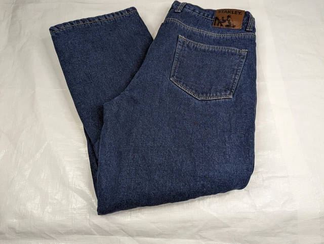Stanley Workwear Mens Blue Jeans 38x30 Lined Warm Work Pants Winter Fishing Hunt