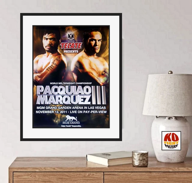 MANNY PACQUIAO vs. JUAN MANUEL MARQUEZ 3 : Original MGM PPV Boxing Poster 10D
