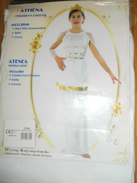 Girls  Greek Roman Goddess Athena Book Week Fancy Dress Costume Outfit age 4 5 6