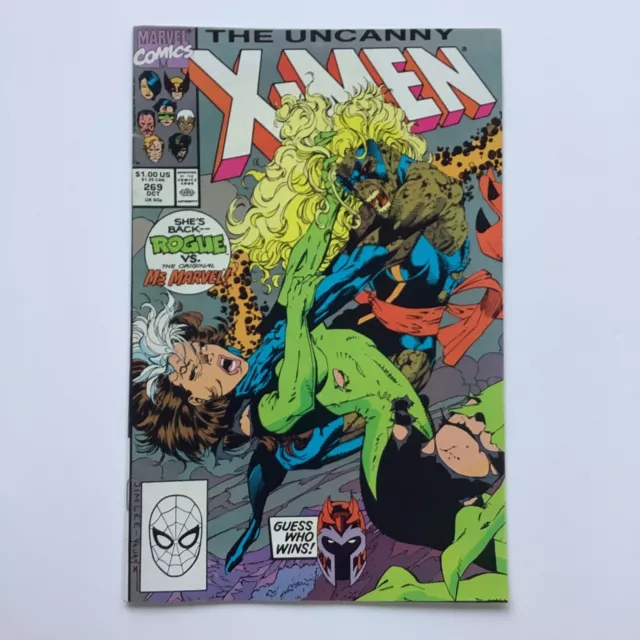 Marvel Comics Uncanny X-Men #269 Rogue Vs Ms Marvel. 1990