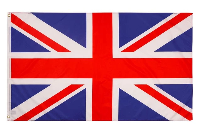 Frankreich-UK Flaggen-Aufkleber (Union Jack) – 4 Stück, Je 5,1 Cm, Vinyl, Wetterfest