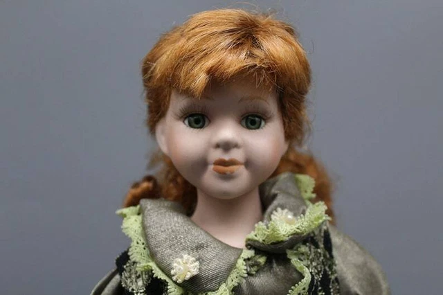 Muñeca De Porcelana Triangel Con Lazo Dorado De 43 Cm, Figurita Coleccionable Para Decoración