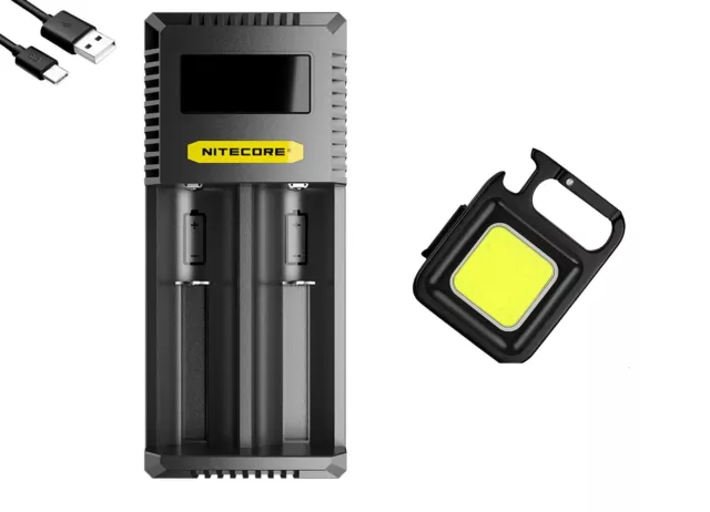 Nitecore Ci2 Dual Slot Universal Battery Charger with Fast Charge + FLASHLIGHT