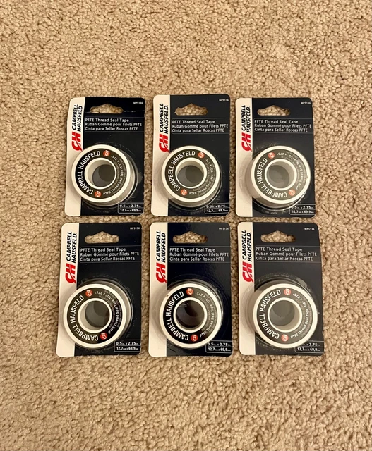 Campbell Hausfeld 1/2" W X 275" L Pfte Thread Seal Tape Lot X6