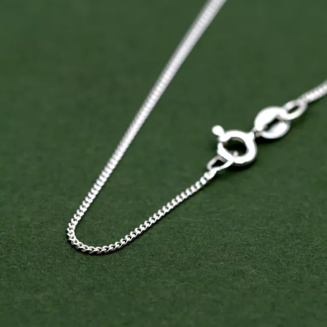 Genuine 925 Sterling Silver Curb Chain Necklace