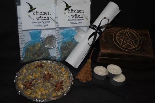 WISHING Spell Kit "Make a Wish" More Money New Love Etc Egyptian Witch Magick