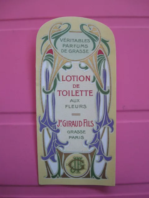 1 Ancienne Etiquette Lotion Aux Fleurs/Antique Perfume Label French Paris