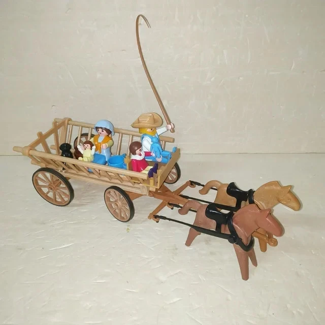 PLAYMOBIL LOTE Vintage Western Familia Victoriana Carreta