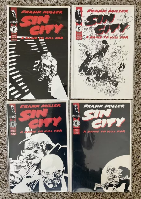 Sin City A Dame To Kill For #1 2 3 4 Lot Frank Miller Dark Horse 1993 VF/NM Sin City A Dame To Kill For #1 2 3 4 Lot Frank Miller Dark Horse 1993 VF/NM