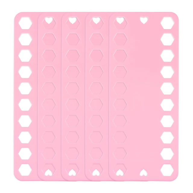 5 tarjetas organizadoras de hilo dental bordado 20 posiciones para coser rosa