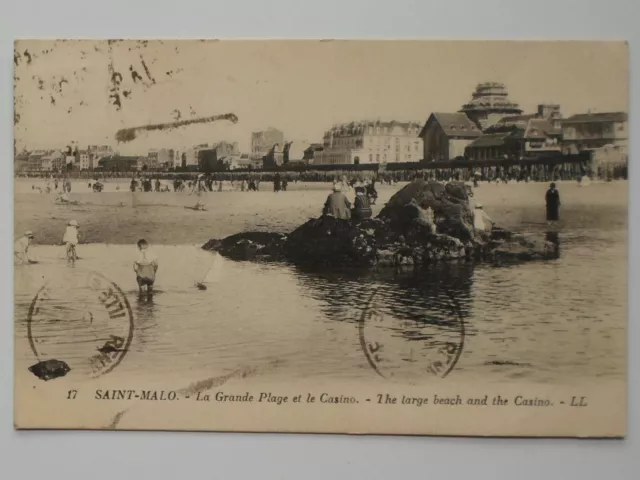 CPA - SAINT-MALO - La Grande Plage et le Casino - 