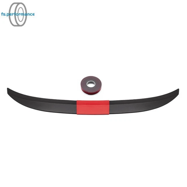 Adjustable Rear Trunk Spoiler Lip Wing Unpainted Black For Car Sedan Universal