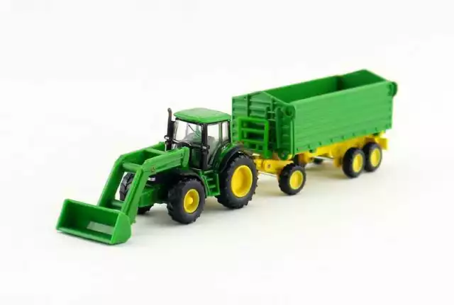 Siku 1843 - John Deere With front Loader and  3 axleTrailer - Scale 1:87  BNB