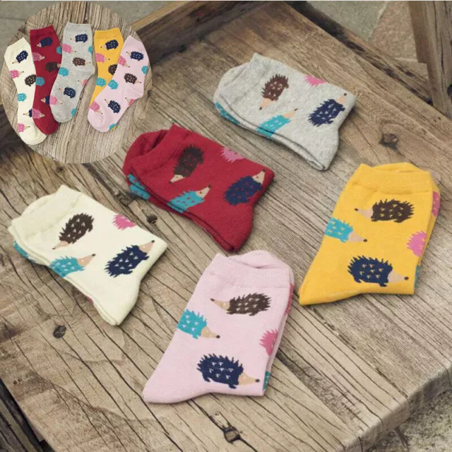 Sock Cute Cartoon Casual Socks Women Girl Lady Animal Pattern Cotton Hedgehog