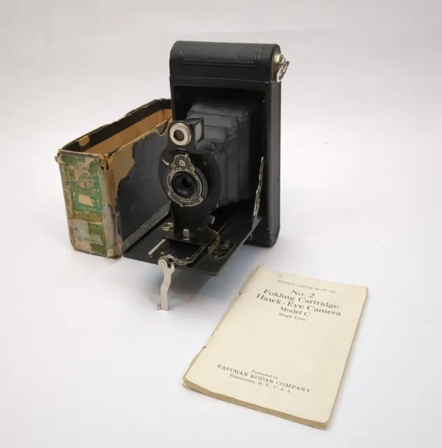 Vintage Eastman Kodak No 2 Folding Cartridge Hawk-Eye Model C Camera Photography