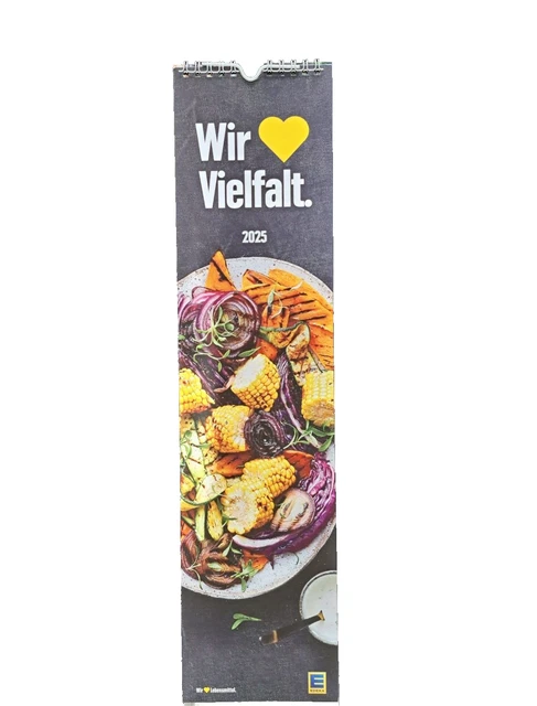 EDEKA KALENDER 2025 - Wand- Monats- Jahreskalender - schmal ca. 12x48cm
